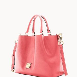 PINK DOONEY AND BOURKE  LARGE PEBBLE BARLOW BAG NWT